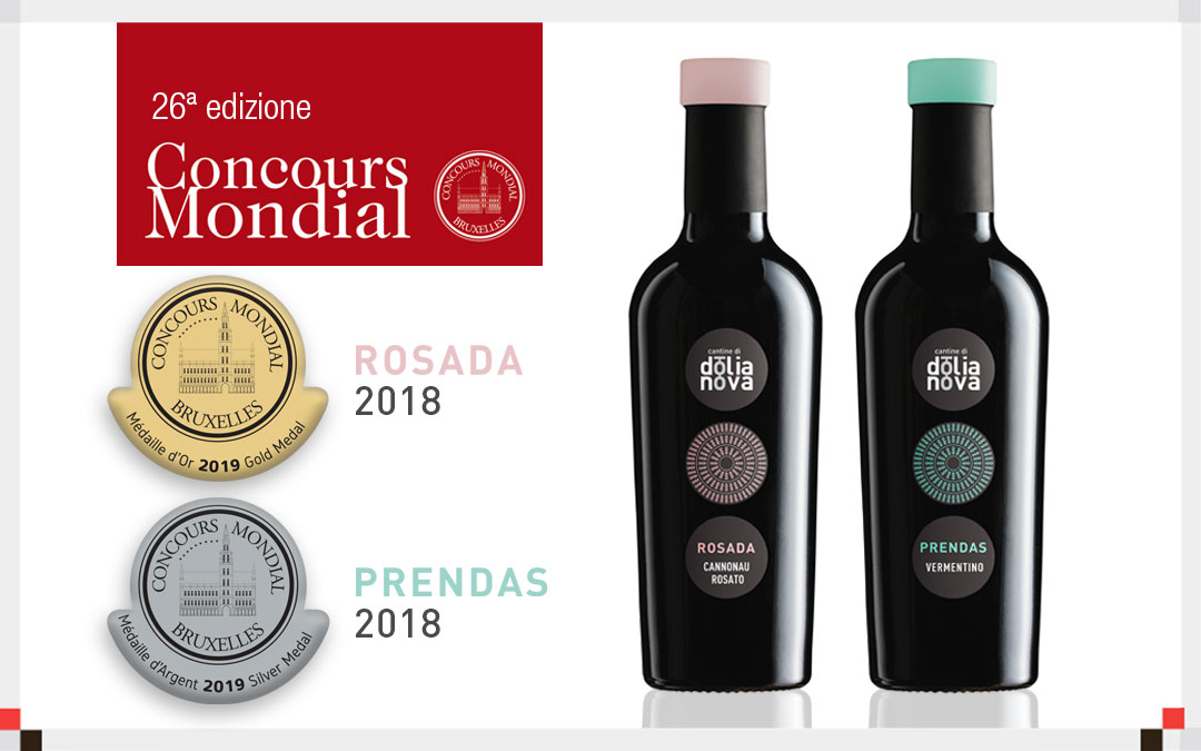 Concours Mondial de Bruxelles: Medaglia d’Oro al Rosada 2018 e Argento al Prendas 2018