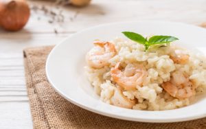 Abbinamento risotto agli scampi e vino