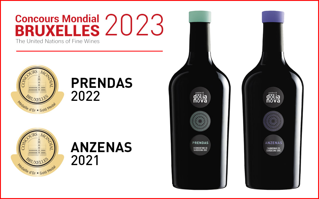 Prendas 2022 e Anzenas 2021 premiati con la medaglia d’oro al Concours Mondial de Bruxelles